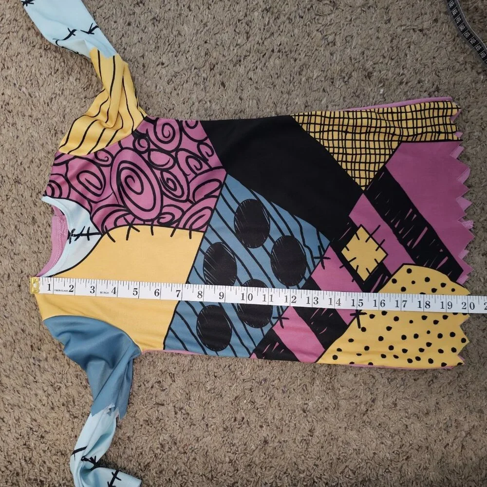 Nightmare Before Christmas Sally One Piece Patchwork Costume Dress Up 12-24M